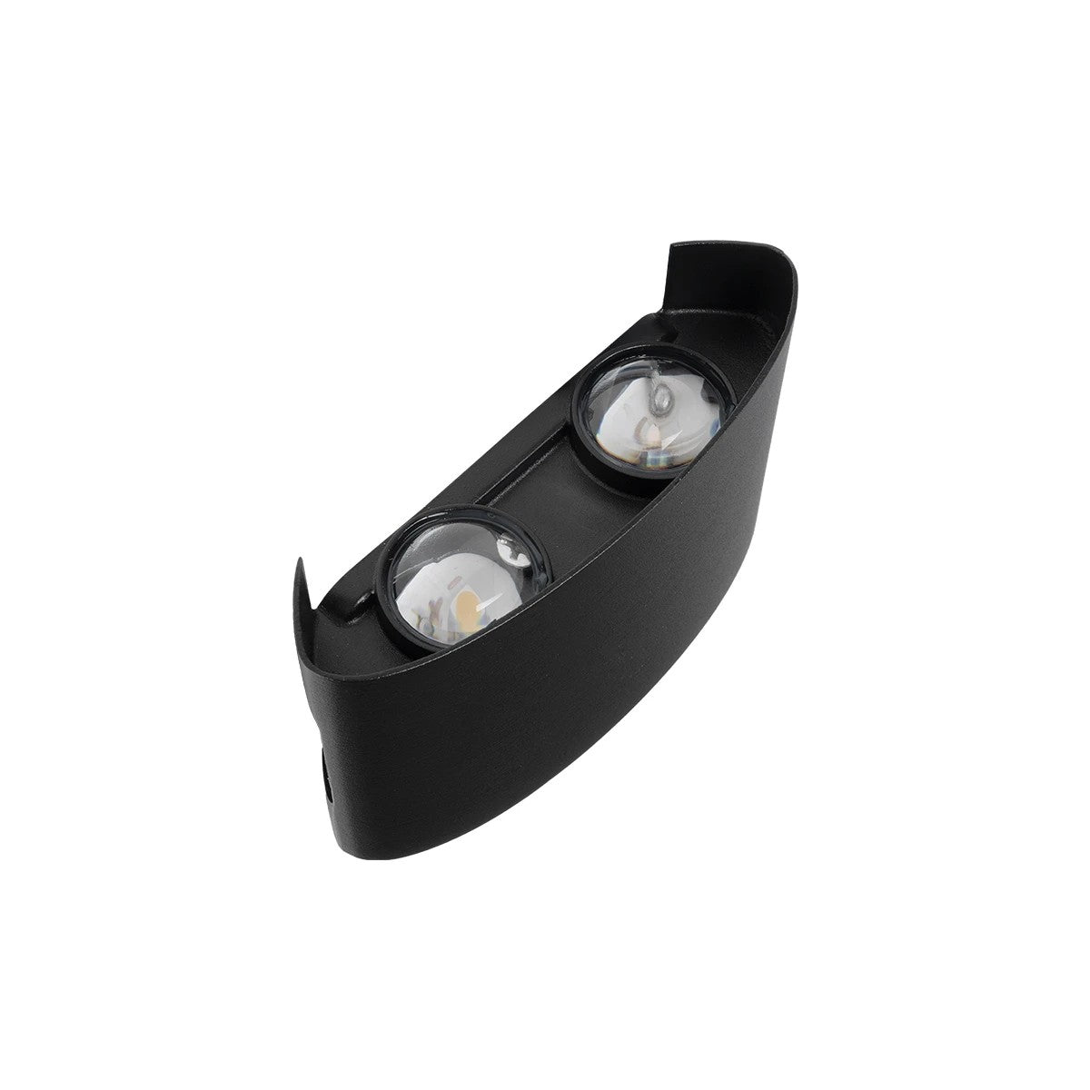 GLOBOSTAR® SIXOAD 60677 Μοντέρνο Φωτιστικό Τοίχου - Απλίκα LED 8W 1000lm 30° AC 220-240V Αδιάβροχο IP65 Θερμό Λευκό 2700K - CREE XPE Chip & TÜV SÜD Driver - Μαύρο Ματ - Μ12 x Π4 x Υ8cm - 5 Χρόνια Εγγύηση - ledmania.gr