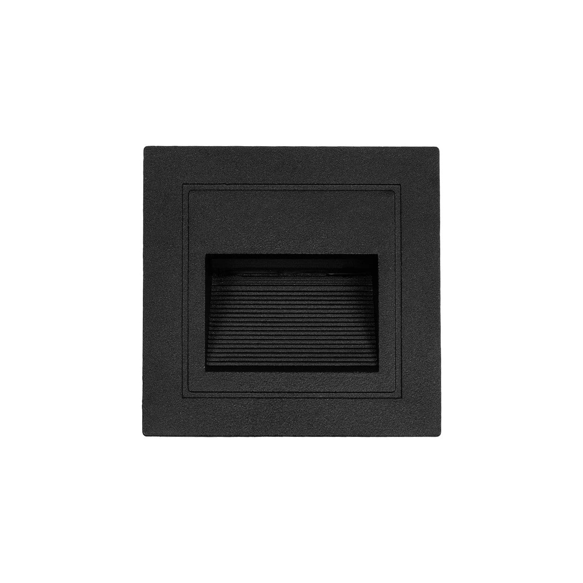 kelvo® STEPART KLV-101-0077 Μοντέρνο Χωνευτό Φωτιστικό Σκαλοπατιού - Διαδρόμου LED 3W 375lm 45° AC 220-240V Αδιάβροχο IP65 Θερμό Λευκό 2700K - Lumileds SMD Chip & TÜV SÜD Driver - Μαύρο Ματ - Μ8.5 x Π5 x Υ8.5cm / Q6.72 x 6.72cm - 5 Χρόνια Εγγύηση - ledmania.gr