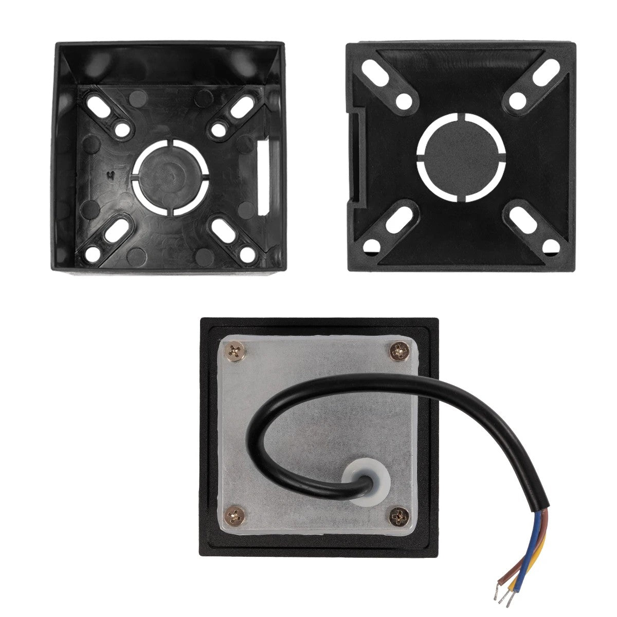 kelvo® STEPART KLV-101-0077 Μοντέρνο Χωνευτό Φωτιστικό Σκαλοπατιού - Διαδρόμου LED 3W 375lm 45° AC 220-240V Αδιάβροχο IP65 Θερμό Λευκό 2700K - Lumileds SMD Chip & TÜV SÜD Driver - Μαύρο Ματ - Μ8.5 x Π5 x Υ8.5cm / Q6.72 x 6.72cm - 5 Χρόνια Εγγύηση - ledmania.gr