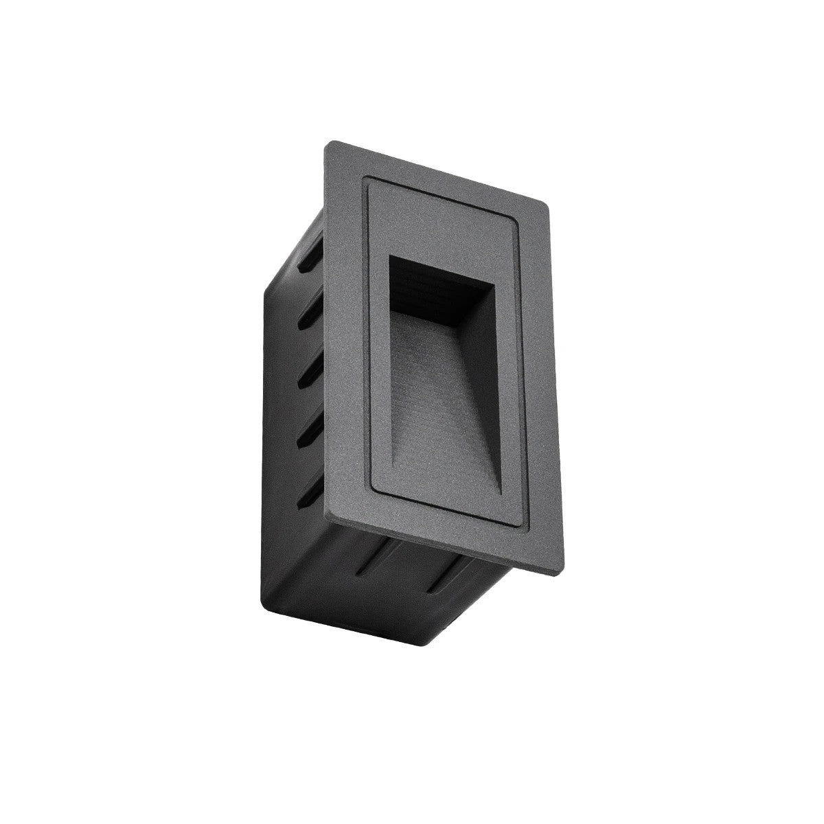 kelvo® STEPART KLV-101-0090 Μοντέρνο Χωνευτό Φωτιστικό Σκαλοπατιού - Διαδρόμου LED 3W 375lm 45° AC 220-240V Αδιάβροχο IP65 Θερμό Λευκό 2700K - Lumileds SMD Chip & TÜV SÜD Driver - Γκρι Ανθρακί Ματ - Μ6 x Π5.5 x Υ10cm / Q5 x 9.61cm - 5 Χρόνια Εγγύηση - ledmania.gr