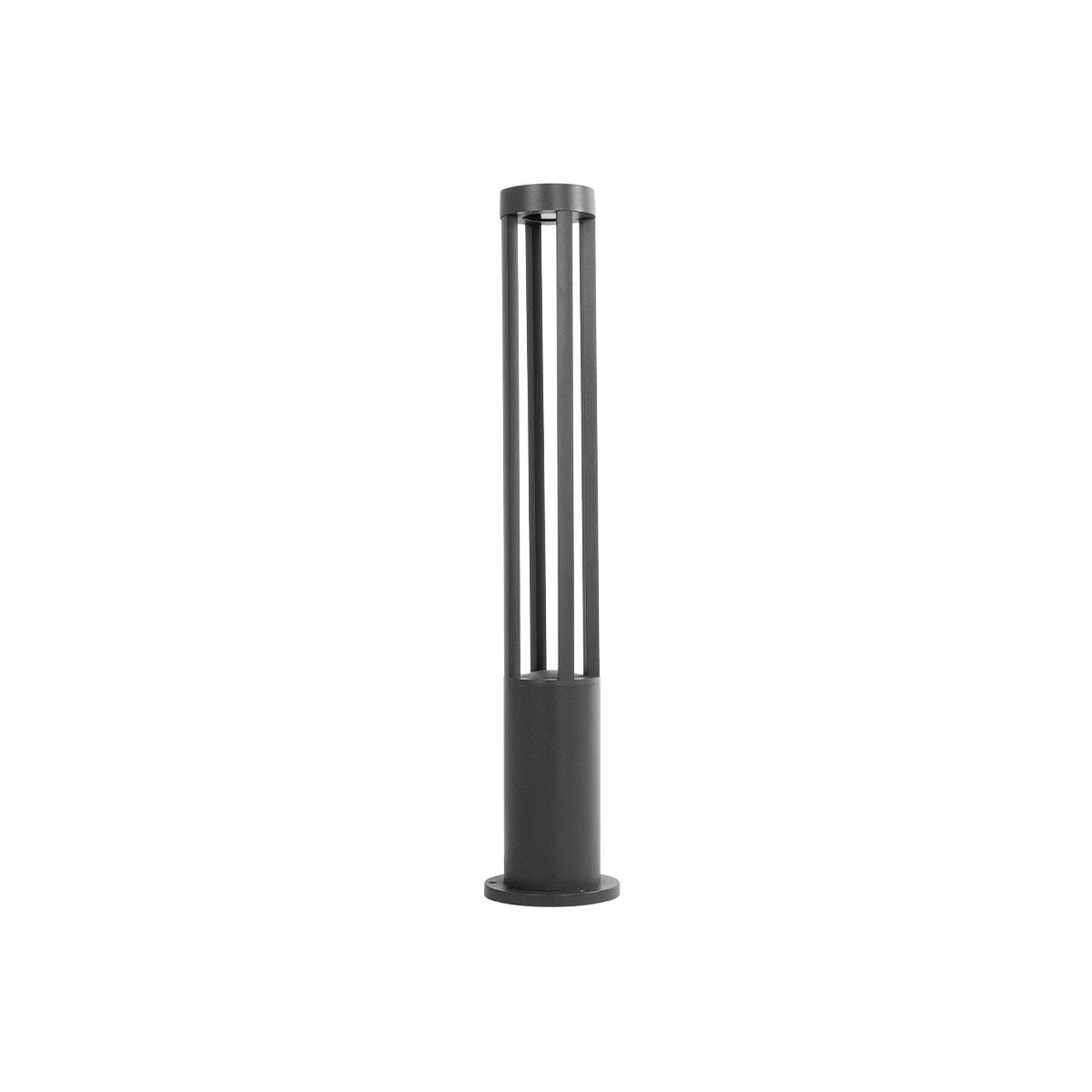 kelvo® GREMO KLV-101-0123 Μοντέρνο Φωτιστικό Κολωνάκι Κήπου LED 7W 735lm 45° AC 220-240V Αδιάβροχο IP65 Θερμό Λευκό 2700K - Bridgelux COB Chip & TÜV SÜD Driver - Γκρι Ανθρακί Ματ - Μ15.5 x Π15.5 x Υ80cm - 5 Χρόνια Εγγύηση