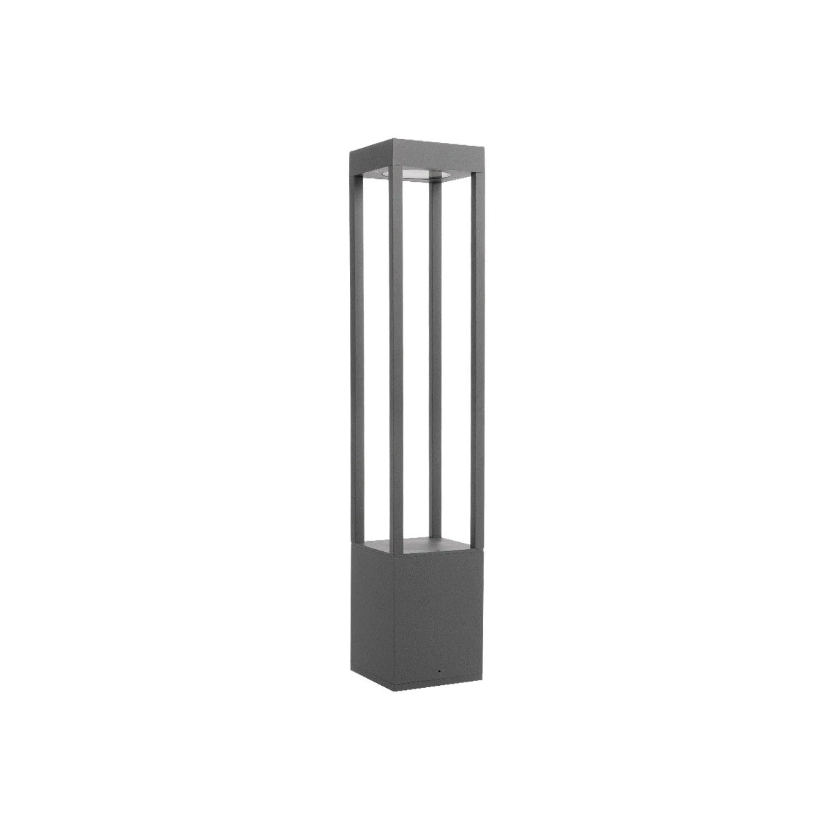 kelvo® GREMO KLV-101-0124 Μοντέρνο Φωτιστικό Κολωνάκι Κήπου LED 7W 735lm 45° AC 220-240V Αδιάβροχο IP65 Θερμό Λευκό 2700K - Bridgelux COB Chip & TÜV SÜD Driver - Γκρι Ανθρακί Ματ - Μ15 x Π15 x Υ80.5cm - 5 Χρόνια Εγγύηση