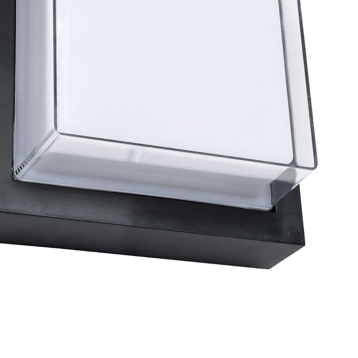 GLOBOSTAR® NEXUS 60767 Φωτιστικό Τοίχου - Απλίκα  Εσωτερικού/Εξωτερικού Χώρου LED 10W 1050lm 120° AC175-265V Αδιάβροχο IP65 - Πλαστικό Σώμα - Φυσικό λευκό 4500K - Μ17 x Π17 x Υ9cm - Μαύρο - Bridgelux Chip - 3 Χρόνια Εγγύηση - ledmania.gr