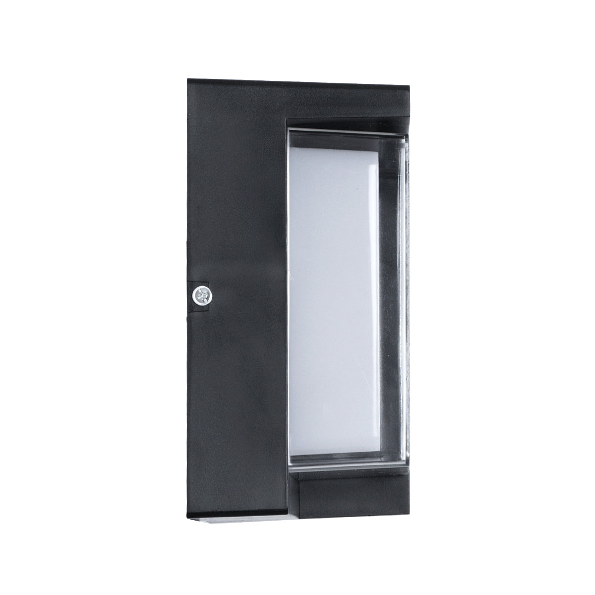 GLOBOSTAR® APEX 60770 Φωτιστικό Τοίχου - Απλίκα Εσωτερικού/Εξωτερικού Χώρου LED 10W 1050lm 120° AC175-265V Αδιάβροχο IP65 - Πλαστικό Σώμα - Φυσικό λευκό 4500K - Μ17 x Π17 x Υ9cm - Μαύρο - Bridgelux Chip - 3 Χρόνια Εγγύηση - ledmania.gr
