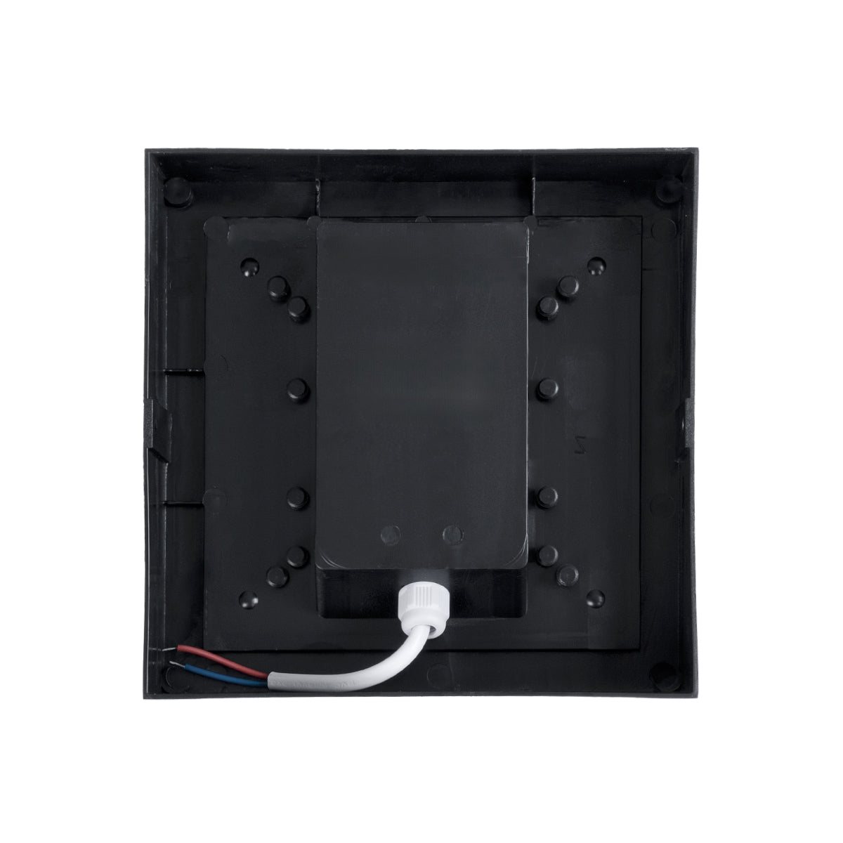 GLOBOSTAR® APEX 60770 Φωτιστικό Τοίχου - Απλίκα Εσωτερικού/Εξωτερικού Χώρου LED 10W 1050lm 120° AC175-265V Αδιάβροχο IP65 - Πλαστικό Σώμα - Φυσικό λευκό 4500K - Μ17 x Π17 x Υ9cm - Μαύρο - Bridgelux Chip - 3 Χρόνια Εγγύηση - ledmania.gr