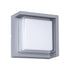 GLOBOSTAR® APEX 60771 Φωτιστικό Τοίχου - Απλίκα Εσωτερικού/Εξωτερικού Χώρου LED 10W 1050lm 120° AC175-265V Αδιάβροχο IP65 - Πλαστικό Σώμα - Φυσικό λευκό 4500K - Μ17 x Π17 x Υ9cm - Γκρι - Bridgelux Chip - 3 Χρόνια Εγγύηση - ledmania.gr