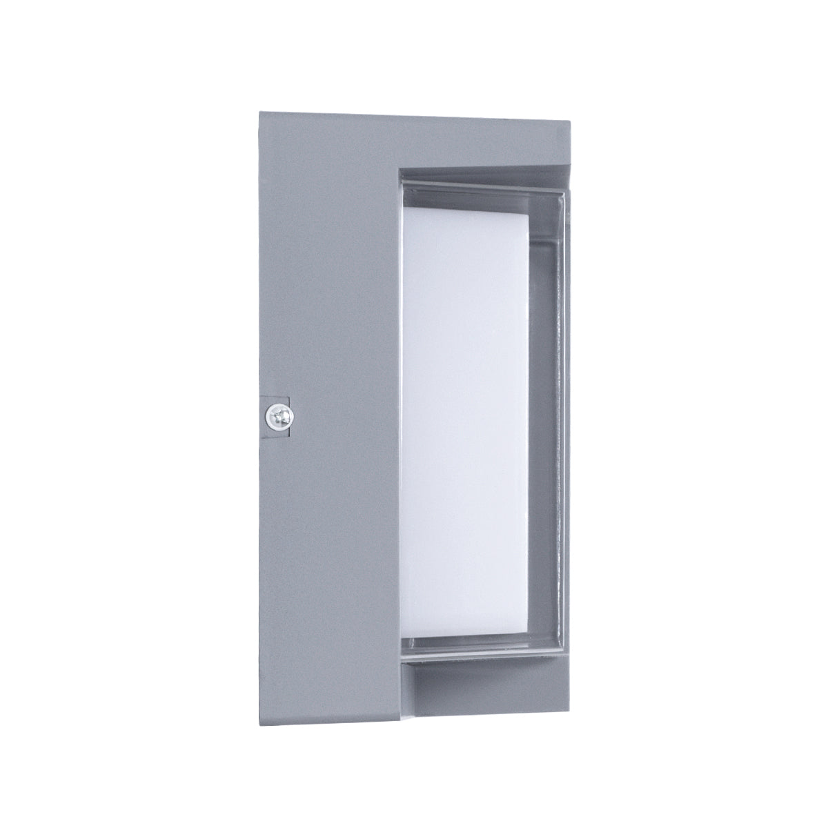 GLOBOSTAR® APEX 60771 Φωτιστικό Τοίχου - Απλίκα Εσωτερικού/Εξωτερικού Χώρου LED 10W 1050lm 120° AC175-265V Αδιάβροχο IP65 - Πλαστικό Σώμα - Φυσικό λευκό 4500K - Μ17 x Π17 x Υ9cm - Γκρι - Bridgelux Chip - 3 Χρόνια Εγγύηση - ledmania.gr