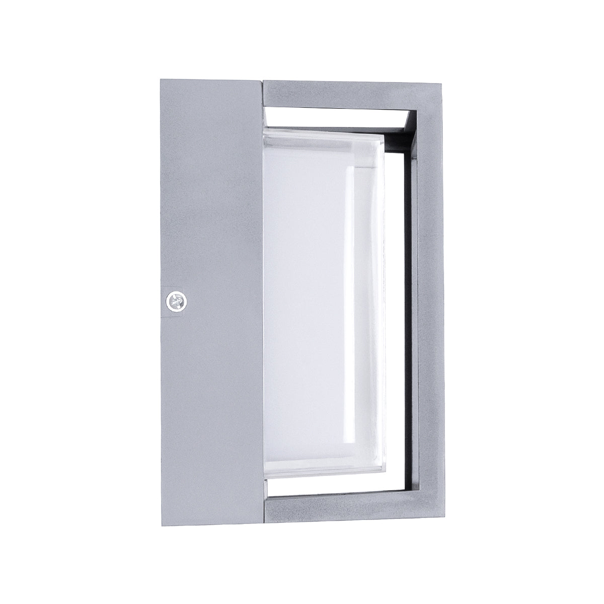 GLOBOSTAR® MAJESTIC 60774 Φωτιστικό Τοίχου - Απλίκα Εσωτερικού/Εξωτερικού Χώρου LED 10W 1050lm 120° AC175-265V Αδιάβροχο IP65 - Πλαστικό Σώμα - Φυσικό λευκό 4500K - Μ17 x Π17 x Υ9cm - Γκρι - Bridgelux Chip - 3 Χρόνια Εγγύηση - ledmania.gr