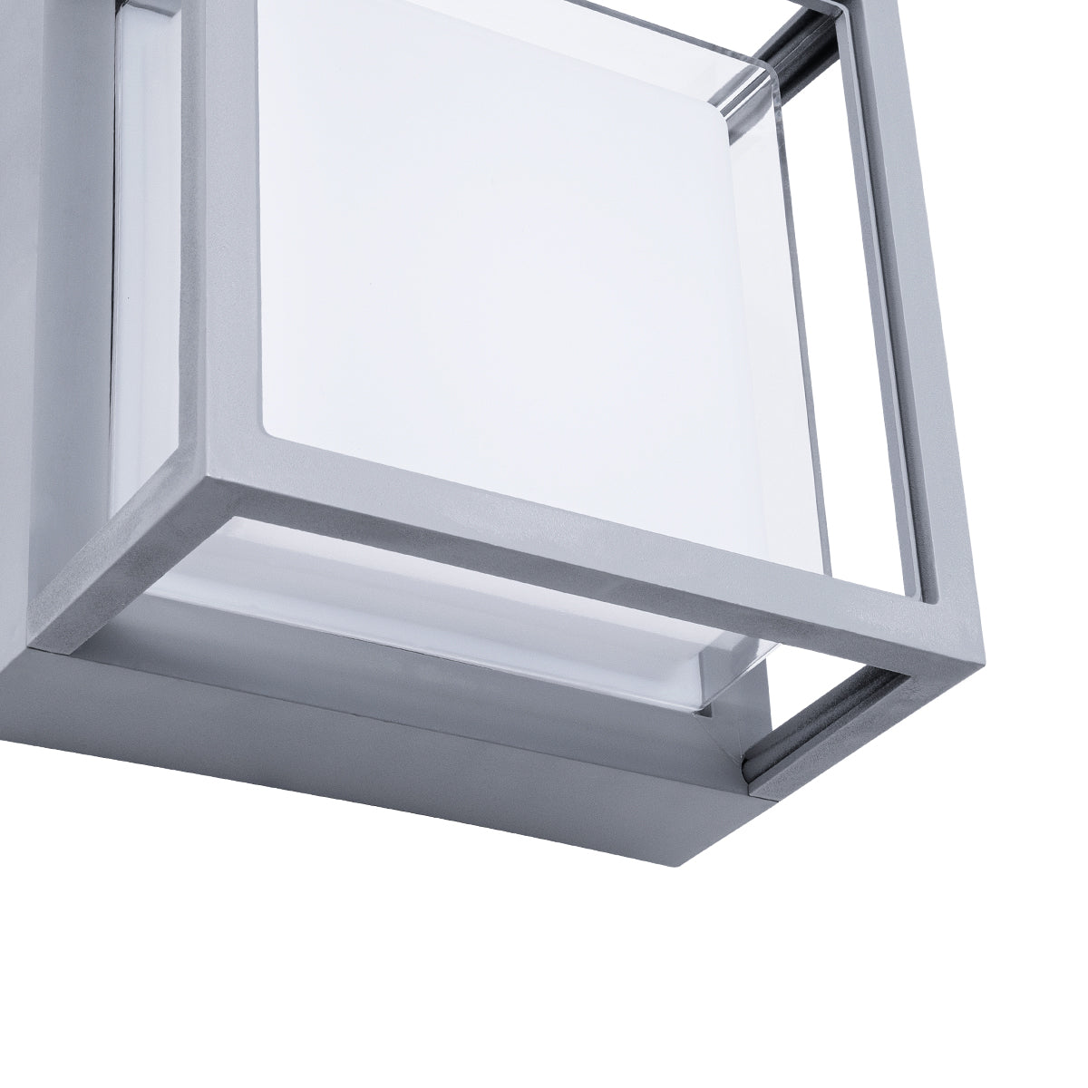 GLOBOSTAR® MAJESTIC 60774 Φωτιστικό Τοίχου - Απλίκα Εσωτερικού/Εξωτερικού Χώρου LED 10W 1050lm 120° AC175-265V Αδιάβροχο IP65 - Πλαστικό Σώμα - Φυσικό λευκό 4500K - Μ17 x Π17 x Υ9cm - Γκρι - Bridgelux Chip - 3 Χρόνια Εγγύηση - ledmania.gr