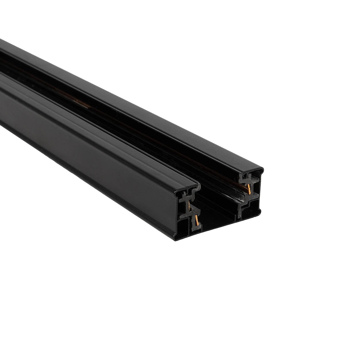 GLOBOSTAR® TRACKOLD-2PH 60875 Διφασική Ράγα 3 Καλωδίων 2L+1N για Σύστημα Ράγας Trackold-2PH AC 220-240V IP20 - Μαύρο Ματ - Μ100 x Π5 x Υ1cm - ledmania.gr