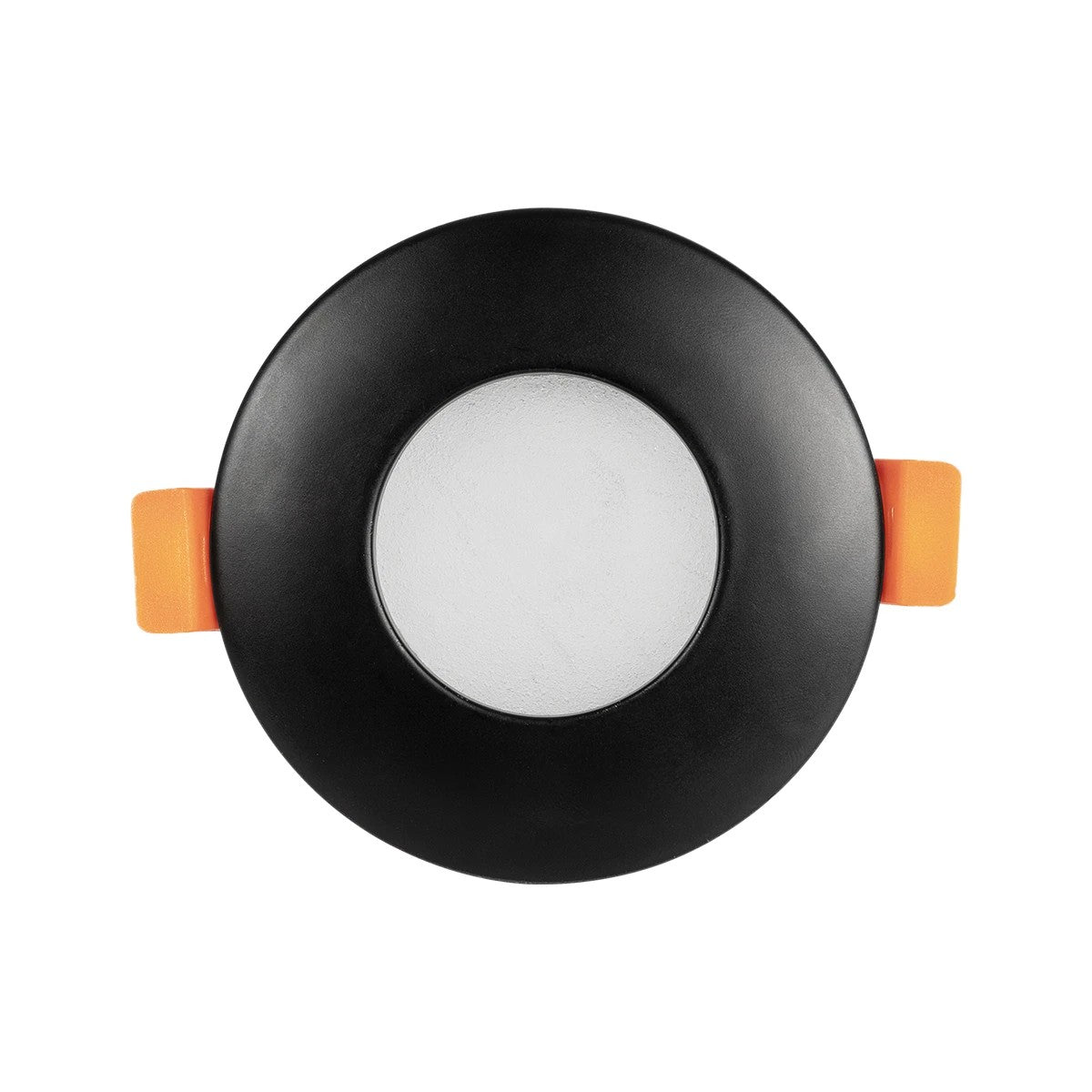 GLOBOSTAR® KAPA 60888 Χωνευτή Στρόγγυλη Βάση Σποτ Οροφής/Μπάνιου για Λάμπα MR16/GU10 Αδιάβροχο IP65 - Μαύρο Αλουμίνιο & Λευκό Γυαλί - Φ8.5 x Υ4.2cm / Q7.5cm - ledmania.gr