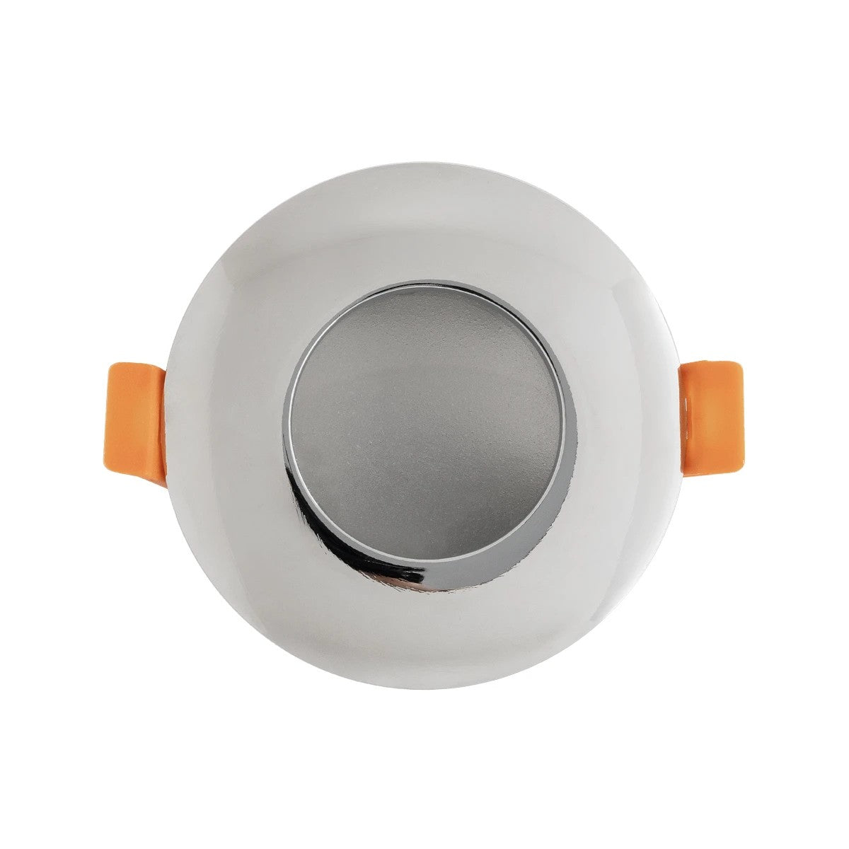 GLOBOSTAR® KAPA 60890 Χωνευτή Στρόγγυλη Βάση Σποτ Οροφής/Μπάνιου για Λάμπα MR16/GU10 Αδιάβροχο IP65 - Νίκελ Βούρτσας Αλουμίνιο & Λευκό Γυαλί - Φ8.5 x Υ4.2cm / Q7.5cm - ledmania.gr