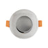 GLOBOSTAR® KAPA 60890 Χωνευτή Στρόγγυλη Βάση Σποτ Οροφής/Μπάνιου για Λάμπα MR16/GU10 Αδιάβροχο IP65 - Νίκελ Βούρτσας Αλουμίνιο & Λευκό Γυαλί - Φ8.5 x Υ4.2cm / Q7.5cm - ledmania.gr