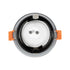 GLOBOSTAR® KAPA 60890 Χωνευτή Στρόγγυλη Βάση Σποτ Οροφής/Μπάνιου για Λάμπα MR16/GU10 Αδιάβροχο IP65 - Νίκελ Βούρτσας Αλουμίνιο & Λευκό Γυαλί - Φ8.5 x Υ4.2cm / Q7.5cm - ledmania.gr