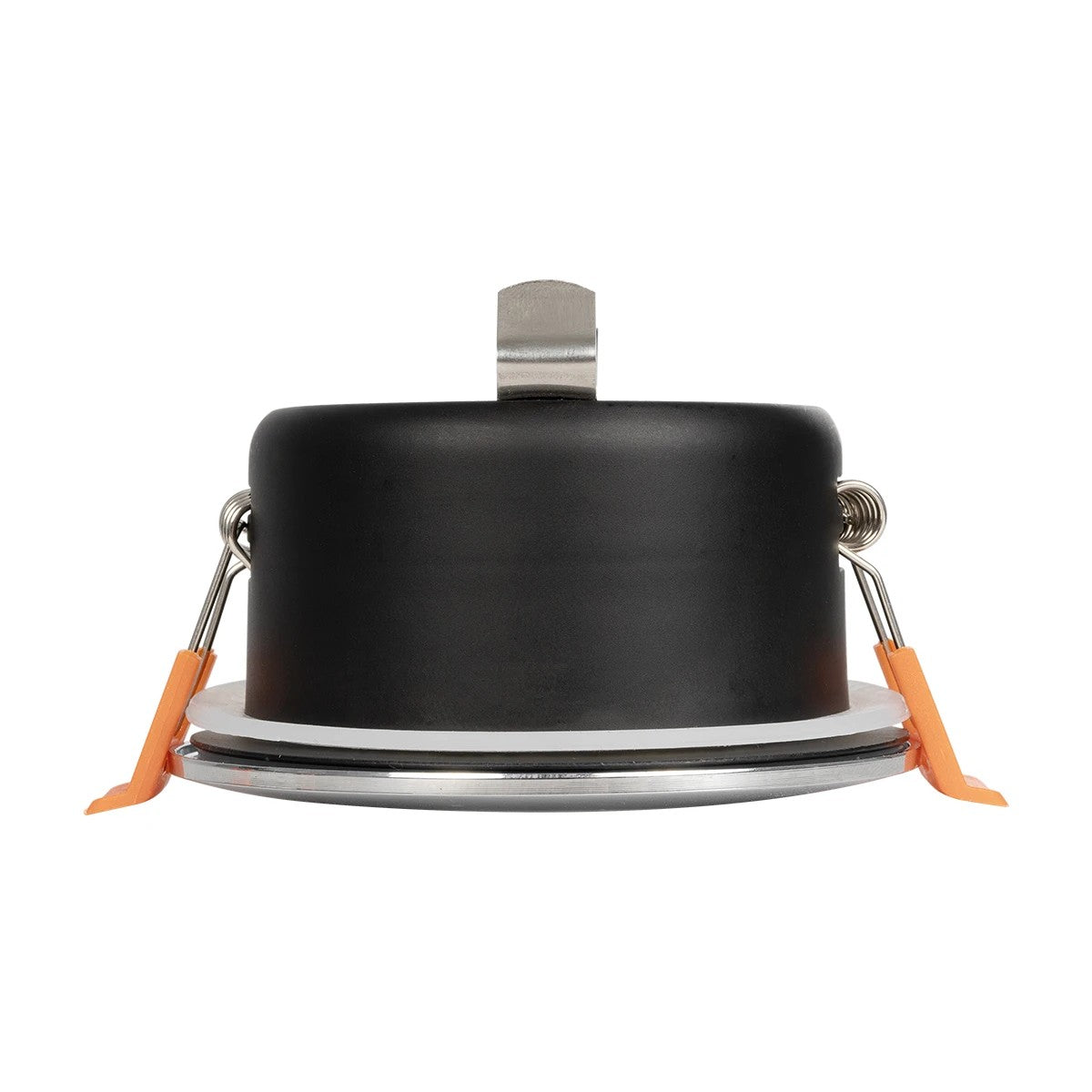 GLOBOSTAR® KAPA 60890 Χωνευτή Στρόγγυλη Βάση Σποτ Οροφής/Μπάνιου για Λάμπα MR16/GU10 Αδιάβροχο IP65 - Νίκελ Βούρτσας Αλουμίνιο & Λευκό Γυαλί - Φ8.5 x Υ4.2cm / Q7.5cm - ledmania.gr