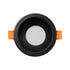 GLOBOSTAR® SIGMA 60891 Χωνευτή Στρόγγυλη Βάση Σποτ Οροφής/Μπάνιου για Λάμπα MR16/GU10 Αδιάβροχο IP65 - Μαύρο Αλουμίνιο & Λευκό Γυαλί - Φ8.5 x Υ4.4cm / Q7.5cm - ledmania.gr
