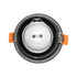 GLOBOSTAR® SIGMA 60891 Χωνευτή Στρόγγυλη Βάση Σποτ Οροφής/Μπάνιου για Λάμπα MR16/GU10 Αδιάβροχο IP65 - Μαύρο Αλουμίνιο & Λευκό Γυαλί - Φ8.5 x Υ4.4cm / Q7.5cm - ledmania.gr