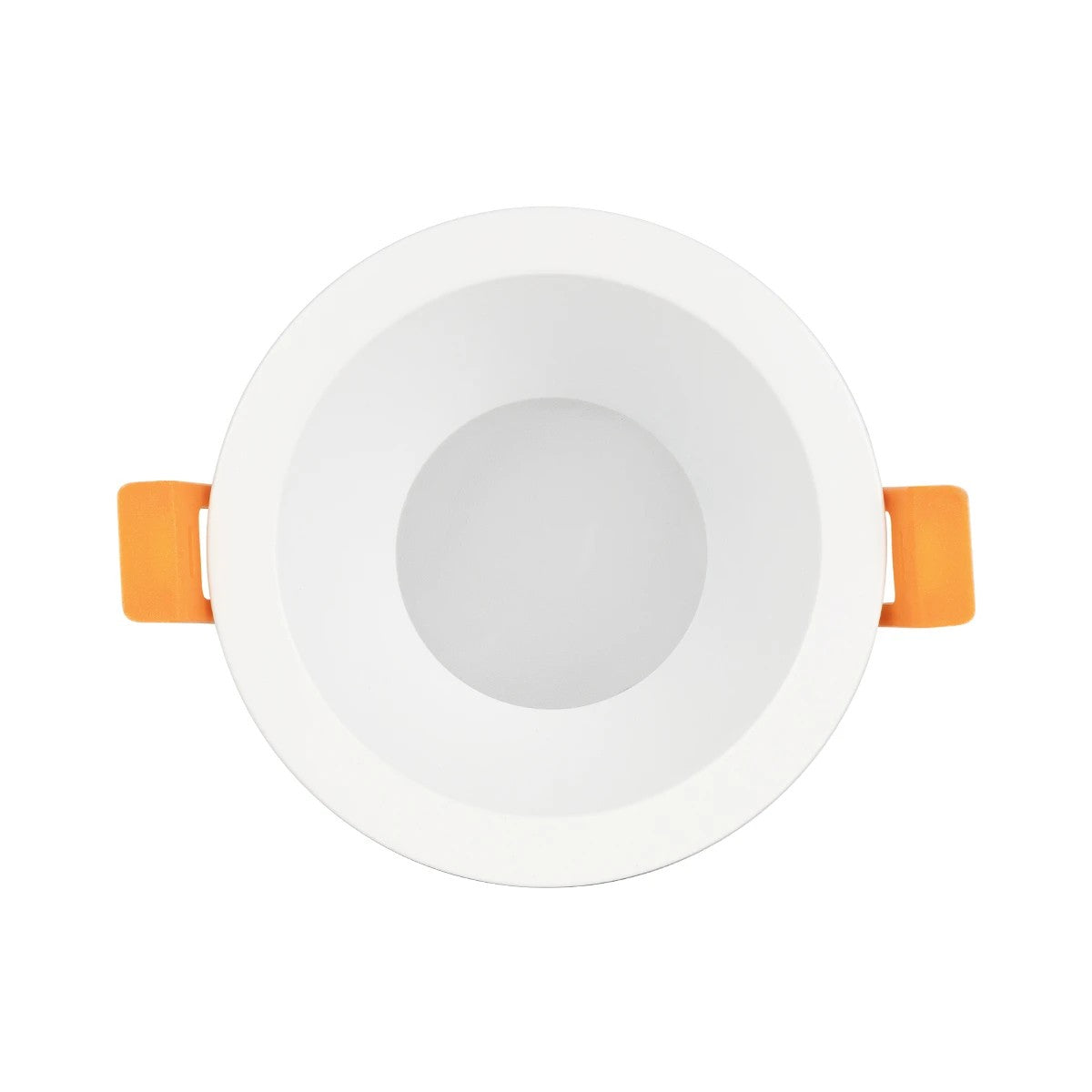 GLOBOSTAR® SIGMA 60892 Χωνευτή Στρόγγυλη Βάση Σποτ Οροφής/Μπάνιου για Λάμπα MR16/GU10 Αδιάβροχο IP65 - Λευκό Αλουμίνιο & Λευκό Γυαλί - Φ8.5 x Υ4.4cm / Q7.5cm - ledmania.gr