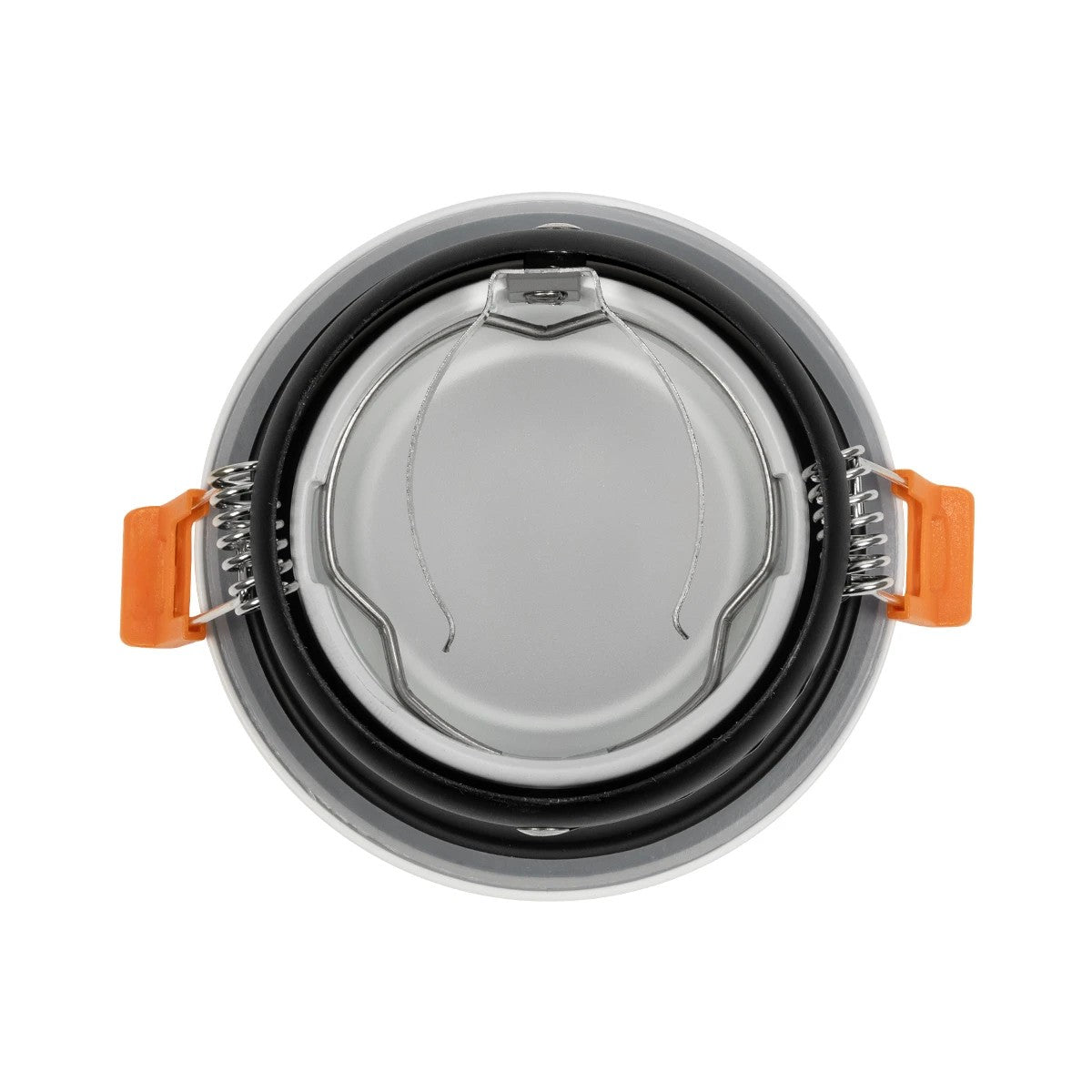 GLOBOSTAR® SIGMA 60892 Χωνευτή Στρόγγυλη Βάση Σποτ Οροφής/Μπάνιου για Λάμπα MR16/GU10 Αδιάβροχο IP65 - Λευκό Αλουμίνιο & Λευκό Γυαλί - Φ8.5 x Υ4.4cm / Q7.5cm - ledmania.gr