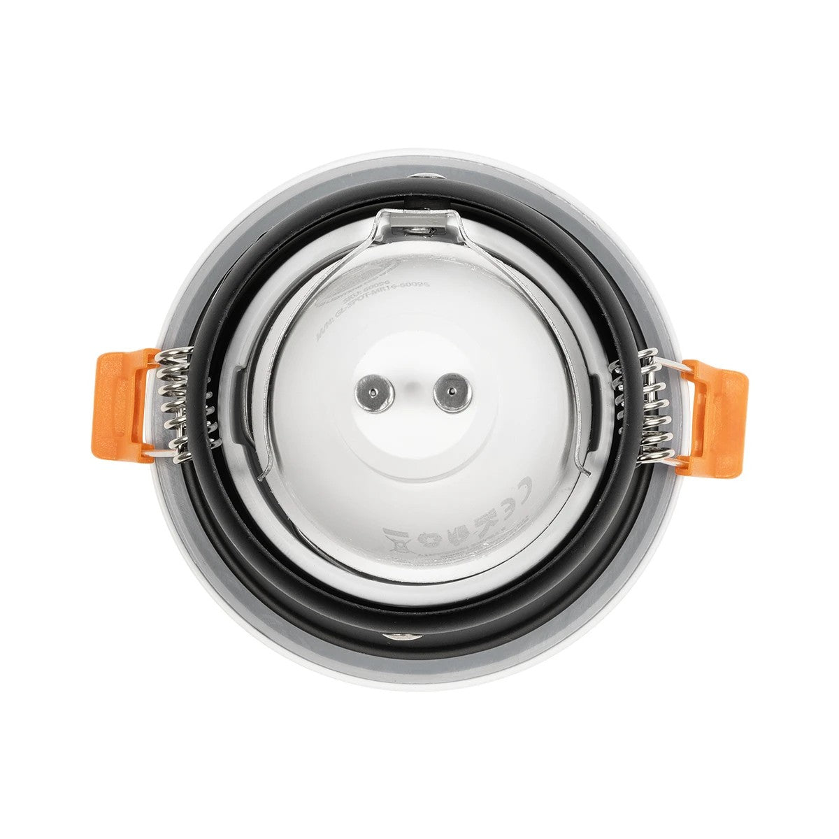 GLOBOSTAR® SIGMA 60892 Χωνευτή Στρόγγυλη Βάση Σποτ Οροφής/Μπάνιου για Λάμπα MR16/GU10 Αδιάβροχο IP65 - Λευκό Αλουμίνιο & Λευκό Γυαλί - Φ8.5 x Υ4.4cm / Q7.5cm - ledmania.gr