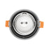 GLOBOSTAR® SIGMA 60892 Χωνευτή Στρόγγυλη Βάση Σποτ Οροφής/Μπάνιου για Λάμπα MR16/GU10 Αδιάβροχο IP65 - Λευκό Αλουμίνιο & Λευκό Γυαλί - Φ8.5 x Υ4.4cm / Q7.5cm - ledmania.gr