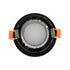 GLOBOSTAR® LAMDA 60893 Χωνευτή Στρόγγυλη Βάση Σποτ Οροφής/Μπάνιου για Λάμπα MR16/GU10 Αδιάβροχο IP65 - Μαύρο Αλουμίνιο & Λευκό Γυαλί - Φ8.5 x Υ3.5cm / Q7.5cm - ledmania.gr