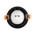 GLOBOSTAR® LAMDA 60893 Χωνευτή Στρόγγυλη Βάση Σποτ Οροφής/Μπάνιου για Λάμπα MR16/GU10 Αδιάβροχο IP65 - Μαύρο Αλουμίνιο & Λευκό Γυαλί - Φ8.5 x Υ3.5cm / Q7.5cm - ledmania.gr