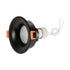 GLOBOSTAR® LAMDA 60893 Χωνευτή Στρόγγυλη Βάση Σποτ Οροφής/Μπάνιου για Λάμπα MR16/GU10 Αδιάβροχο IP65 - Μαύρο Αλουμίνιο & Λευκό Γυαλί - Φ8.5 x Υ3.5cm / Q7.5cm - ledmania.gr