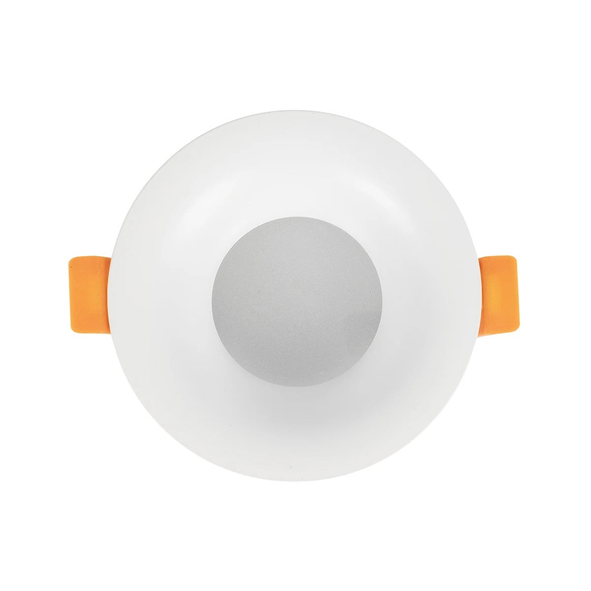 GLOBOSTAR® LAMDA 60894 Χωνευτή Στρόγγυλη Βάση Σποτ Οροφής/Μπάνιου για Λάμπα MR16/GU10 Αδιάβροχο IP65 - Λευκό Αλουμίνιο & Λευκό Γυαλί - Φ8.5 x Υ3.5cm / Q7.5cm - ledmania.gr