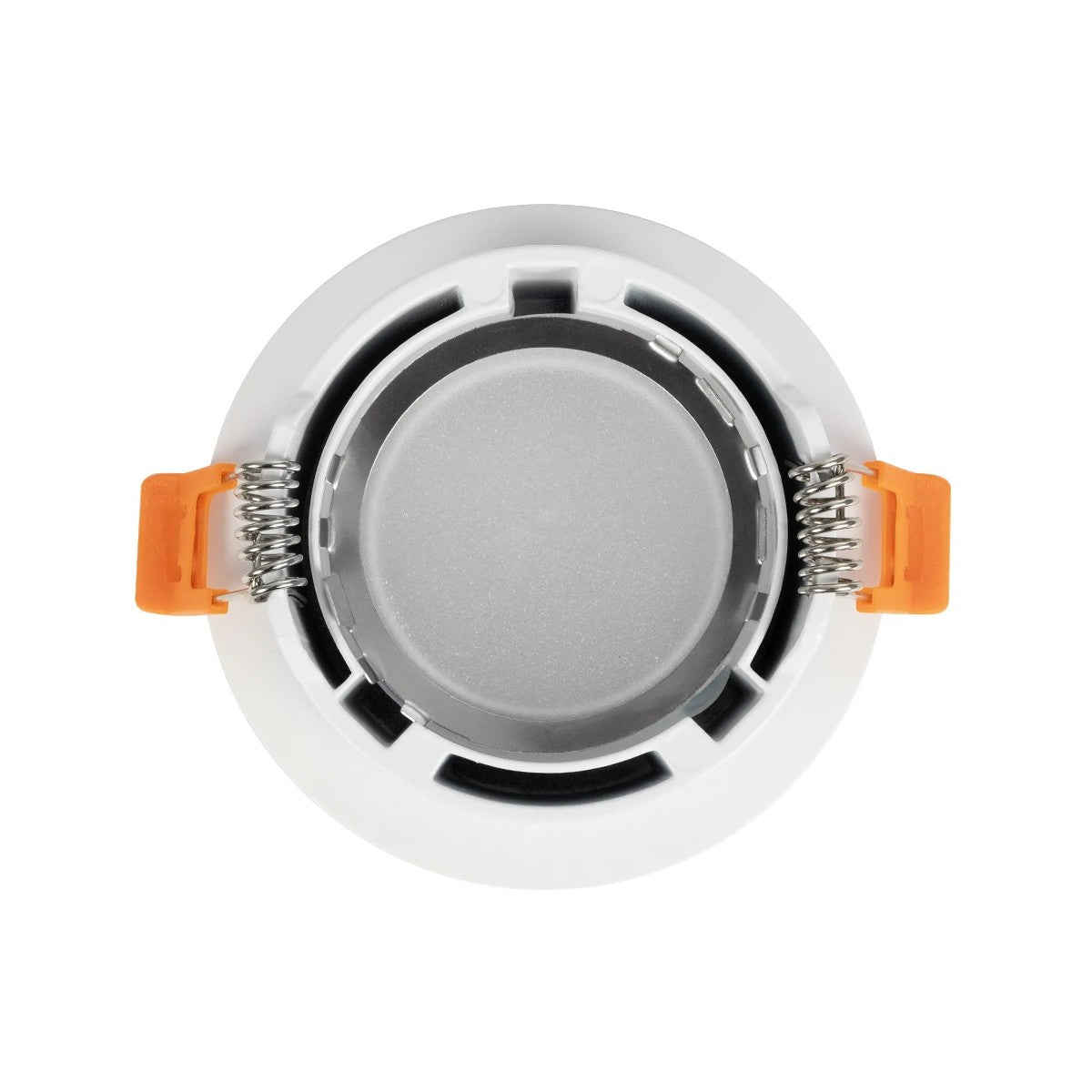 GLOBOSTAR® LAMDA 60894 Χωνευτή Στρόγγυλη Βάση Σποτ Οροφής/Μπάνιου για Λάμπα MR16/GU10 Αδιάβροχο IP65 - Λευκό Αλουμίνιο & Λευκό Γυαλί - Φ8.5 x Υ3.5cm / Q7.5cm - ledmania.gr