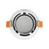 GLOBOSTAR® LAMDA 60894 Χωνευτή Στρόγγυλη Βάση Σποτ Οροφής/Μπάνιου για Λάμπα MR16/GU10 Αδιάβροχο IP65 - Λευκό Αλουμίνιο & Λευκό Γυαλί - Φ8.5 x Υ3.5cm / Q7.5cm - ledmania.gr