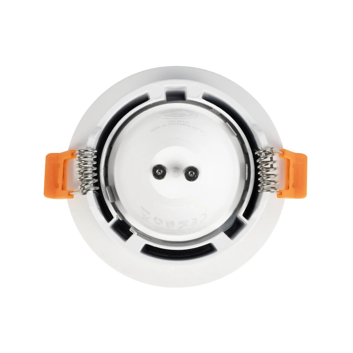GLOBOSTAR® LAMDA 60894 Χωνευτή Στρόγγυλη Βάση Σποτ Οροφής/Μπάνιου για Λάμπα MR16/GU10 Αδιάβροχο IP65 - Λευκό Αλουμίνιο & Λευκό Γυαλί - Φ8.5 x Υ3.5cm / Q7.5cm - ledmania.gr