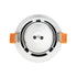 GLOBOSTAR® LAMDA 60894 Χωνευτή Στρόγγυλη Βάση Σποτ Οροφής/Μπάνιου για Λάμπα MR16/GU10 Αδιάβροχο IP65 - Λευκό Αλουμίνιο & Λευκό Γυαλί - Φ8.5 x Υ3.5cm / Q7.5cm - ledmania.gr