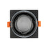 GLOBOSTAR® EPSILON 60895 Χωνευτή Τετράγωνη Βάση Σποτ Οροφής/Μπάνιου για Λάμπα MR16/GU10 Αδιάβροχο IP65 - Μαύρο Αλουμίνιο & Λευκό Γυαλί - Φ8.5 x Υ4.4cm / Q7.5 x 7.5cm - ledmania.gr