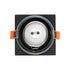 GLOBOSTAR® EPSILON 60895 Χωνευτή Τετράγωνη Βάση Σποτ Οροφής/Μπάνιου για Λάμπα MR16/GU10 Αδιάβροχο IP65 - Μαύρο Αλουμίνιο & Λευκό Γυαλί - Φ8.5 x Υ4.4cm / Q7.5 x 7.5cm - ledmania.gr