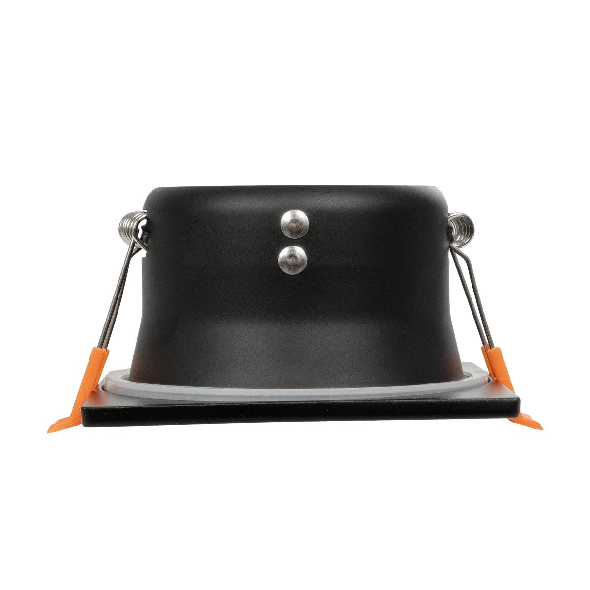 GLOBOSTAR® EPSILON 60895 Χωνευτή Τετράγωνη Βάση Σποτ Οροφής/Μπάνιου για Λάμπα MR16/GU10 Αδιάβροχο IP65 - Μαύρο Αλουμίνιο & Λευκό Γυαλί - Φ8.5 x Υ4.4cm / Q7.5 x 7.5cm - ledmania.gr