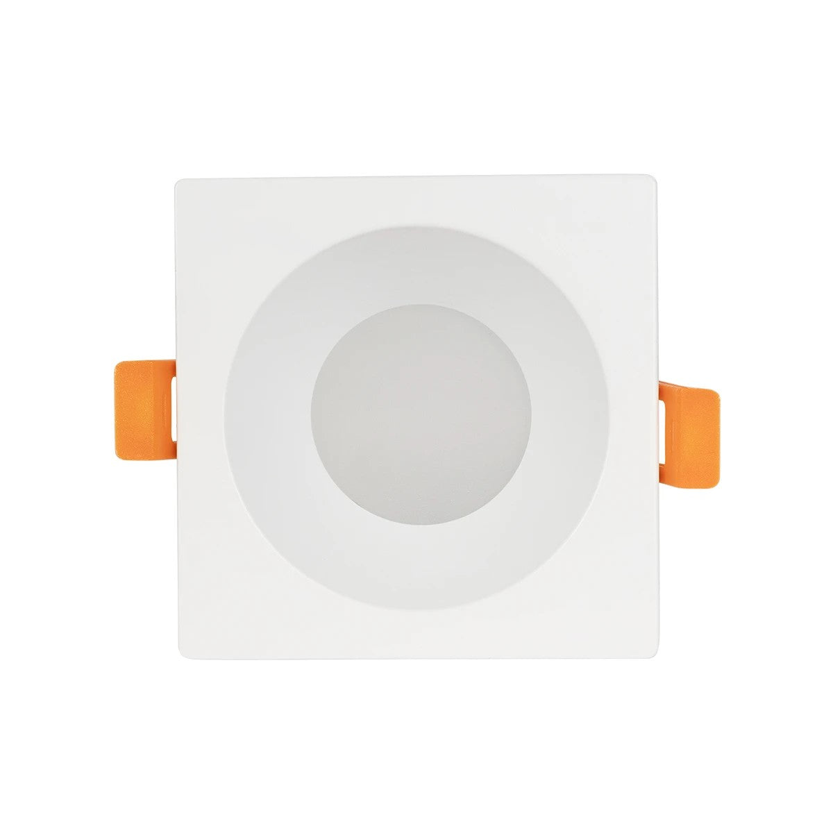GLOBOSTAR® EPSILON 60896 Χωνευτή Τετράγωνη Βάση Σποτ Οροφής/Μπάνιου για Λάμπα MR16/GU10 Αδιάβροχο IP65 - Λευκό Αλουμίνιο & Λευκό Γυαλί - Φ8.5 x Υ4.4cm / Q7.5 x 7.5cm - ledmania.gr