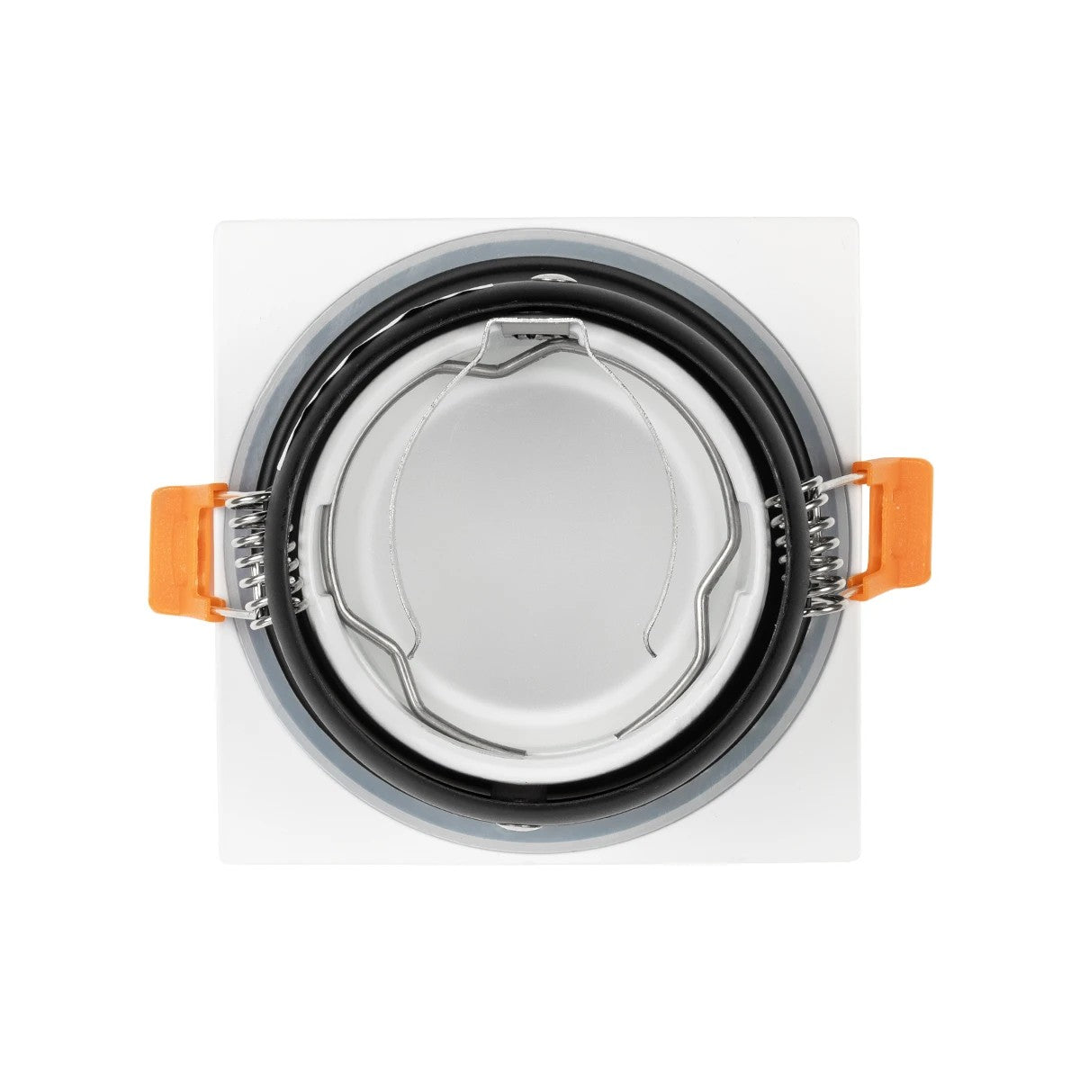 GLOBOSTAR® EPSILON 60896 Χωνευτή Τετράγωνη Βάση Σποτ Οροφής/Μπάνιου για Λάμπα MR16/GU10 Αδιάβροχο IP65 - Λευκό Αλουμίνιο & Λευκό Γυαλί - Φ8.5 x Υ4.4cm / Q7.5 x 7.5cm - ledmania.gr