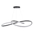 GloboStar® DEXTER 60917 Κρεμαστό Φωτιστικό Οροφής Design LED CCT 120W 13440lm 300° AC 220-240V - Εναλλαγή Φωτισμού μέσω Τηλεχειριστηρίου All In One Ψυχρό 6000k+Φυσικό 4500k+Θερμό 2700k Dimmable Φ103cm - Μαύρο - 3 Years Warranty - ledmania.gr