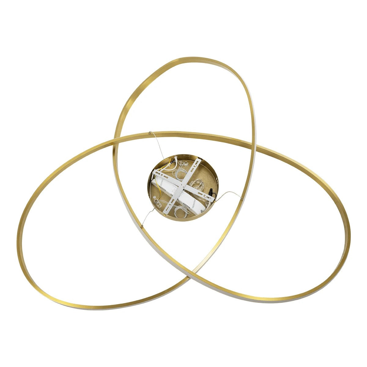 GLOBOSTAR® DEXTER 60920 Μοντέρνο Κρεμαστό Φωτιστικό Οροφής LED 120W 13440lm 300° AC 220-240V IP20 Ρυθμιζόμενο Λευκό CCT με Χειριστήριο από 2700K έως 6000K Dimmable - Lumileds SMD Chip - Χρυσό Βούρτσας - Μ103 x Π103 x Υ30cm - 3 Χρόνια Εγγύηση - ledmania.gr