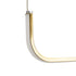 GLOBOSTAR® LINARIA 60923 Μοντέρνο Κρεμαστό Φωτιστικό Οροφής LED 36W 4150lm 180° AC 220-240V IP20 Ρυθμιζόμενο Λευκό CCT με Χειριστήριο από 2700K έως 6000K Dimmable - Lumileds SMD Chip - Χρυσό Βούρτσας - Μ120 x Π2 x Υ10cm - 3 Χρόνια Εγγύηση - ledmania.gr