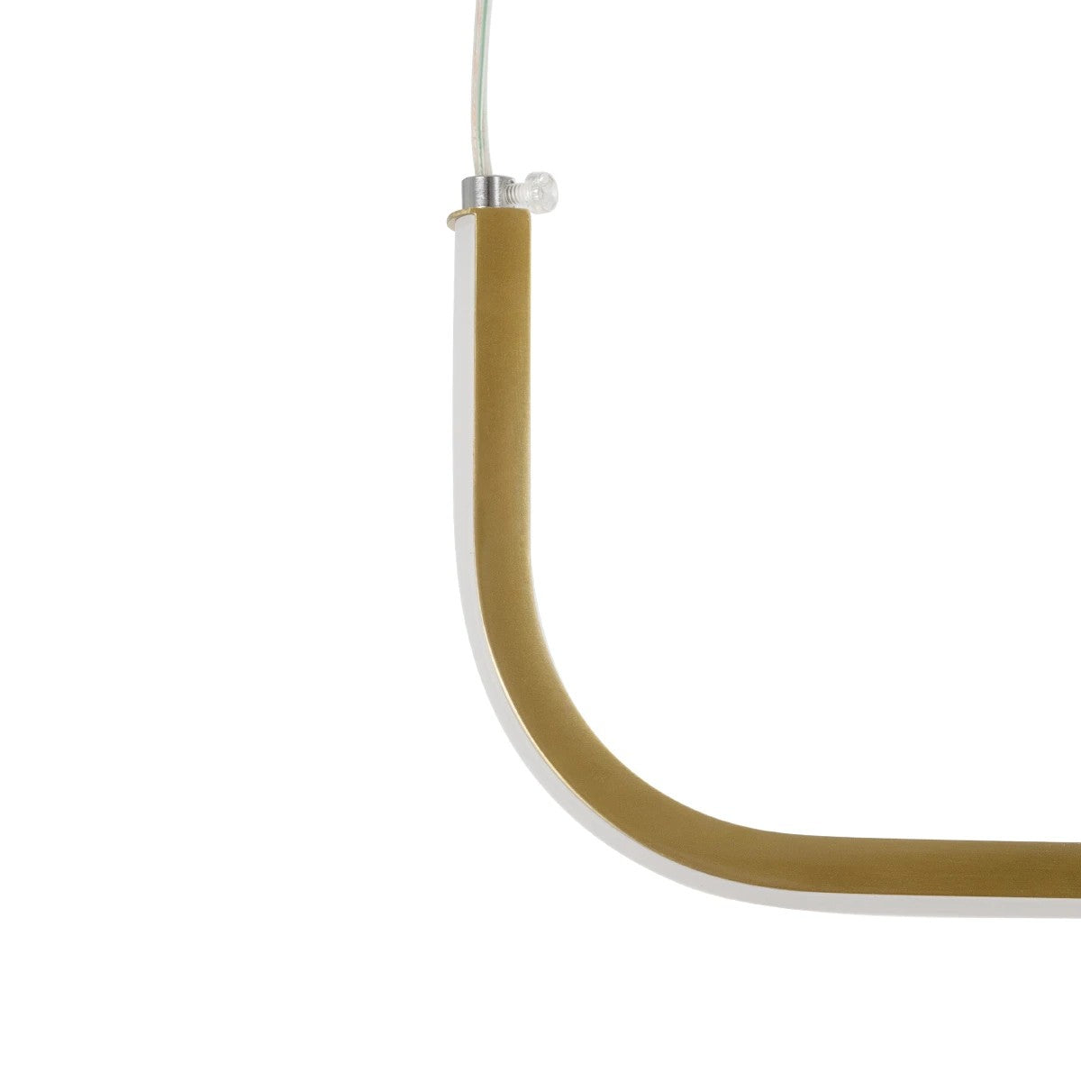GLOBOSTAR® LINARIA 60923 Μοντέρνο Κρεμαστό Φωτιστικό Οροφής LED 36W 4150lm 180° AC 220-240V IP20 Ρυθμιζόμενο Λευκό CCT με Χειριστήριο από 2700K έως 6000K Dimmable - Lumileds SMD Chip - Χρυσό Βούρτσας - Μ120 x Π2 x Υ10cm - 3 Χρόνια Εγγύηση - ledmania.gr