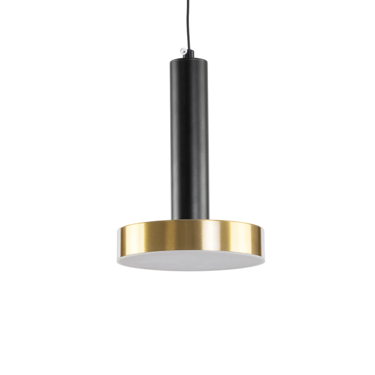 GLOBOSTAR® ZANE 60933 Κρεμαστό Φωτιστικό Design LED CCT 18W 2016lm 120° AC 220-240V IP20 - Εναλλαγή Φωτισμού μέσω Τηλεχειριστηρίου All In One Ψυχρό 6000k+Φυσικό 4500k+Θερμό 2700k Dimmable - Φ15 x Υ18cm - Μαύρο & Χρυσό - 3 Χρόνια Εγγύηση - ledmania.gr