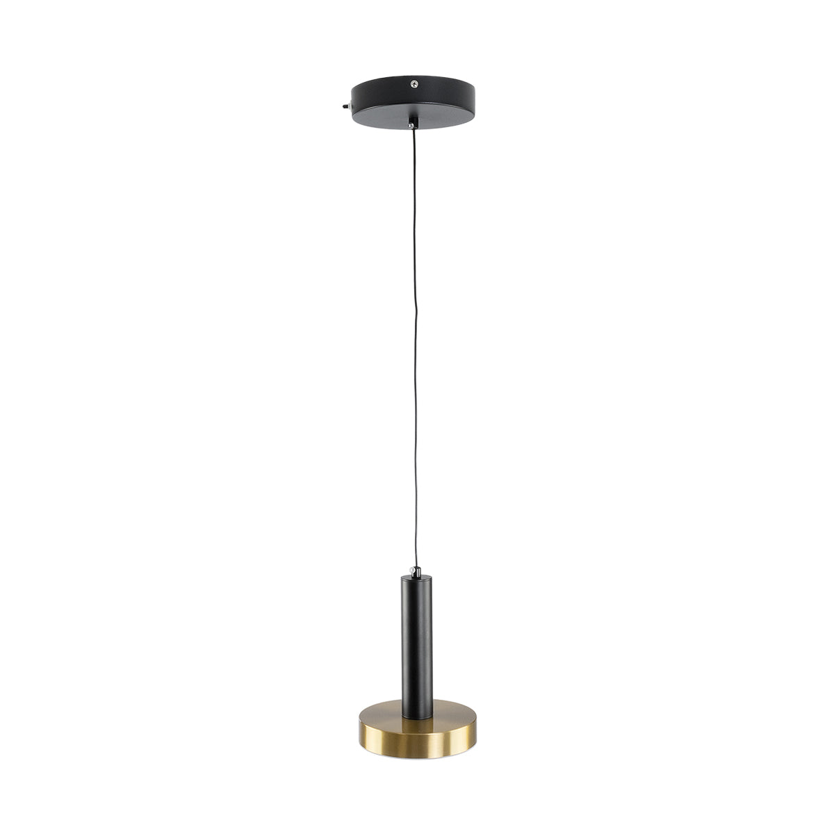 GLOBOSTAR® ZANE 60933 Κρεμαστό Φωτιστικό Design LED CCT 18W 2016lm 120° AC 220-240V IP20 - Εναλλαγή Φωτισμού μέσω Τηλεχειριστηρίου All In One Ψυχρό 6000k+Φυσικό 4500k+Θερμό 2700k Dimmable - Φ15 x Υ18cm - Μαύρο & Χρυσό - 3 Χρόνια Εγγύηση - ledmania.gr