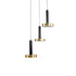 GLOBOSTAR® ZANE 60934 Κρεμαστό Φωτιστικό Design LED CCT 54W 6048lm 120° AC 220-240V IP20 - Εναλλαγή Φωτισμού μέσω Τηλεχειριστηρίου All In One Ψυχρό 6000k+Φυσικό 4500k+Θερμό 2700k Dimmable - Φ60 x Υ18cm - Μαύρο & Χρυσό - 3 Χρόνια Εγγύηση - ledmania.gr