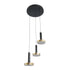 GLOBOSTAR® ZANE 60934 Κρεμαστό Φωτιστικό Design LED CCT 54W 6048lm 120° AC 220-240V IP20 - Εναλλαγή Φωτισμού μέσω Τηλεχειριστηρίου All In One Ψυχρό 6000k+Φυσικό 4500k+Θερμό 2700k Dimmable - Φ60 x Υ18cm - Μαύρο & Χρυσό - 3 Χρόνια Εγγύηση - ledmania.gr