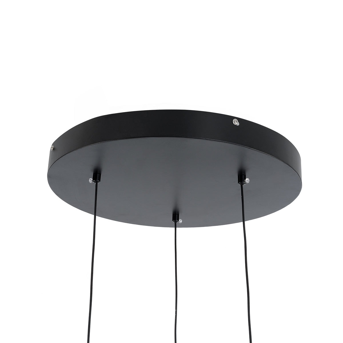 GLOBOSTAR® ZANE 60934 Κρεμαστό Φωτιστικό Design LED CCT 54W 6048lm 120° AC 220-240V IP20 - Εναλλαγή Φωτισμού μέσω Τηλεχειριστηρίου All In One Ψυχρό 6000k+Φυσικό 4500k+Θερμό 2700k Dimmable - Φ60 x Υ18cm - Μαύρο & Χρυσό - 3 Χρόνια Εγγύηση - ledmania.gr
