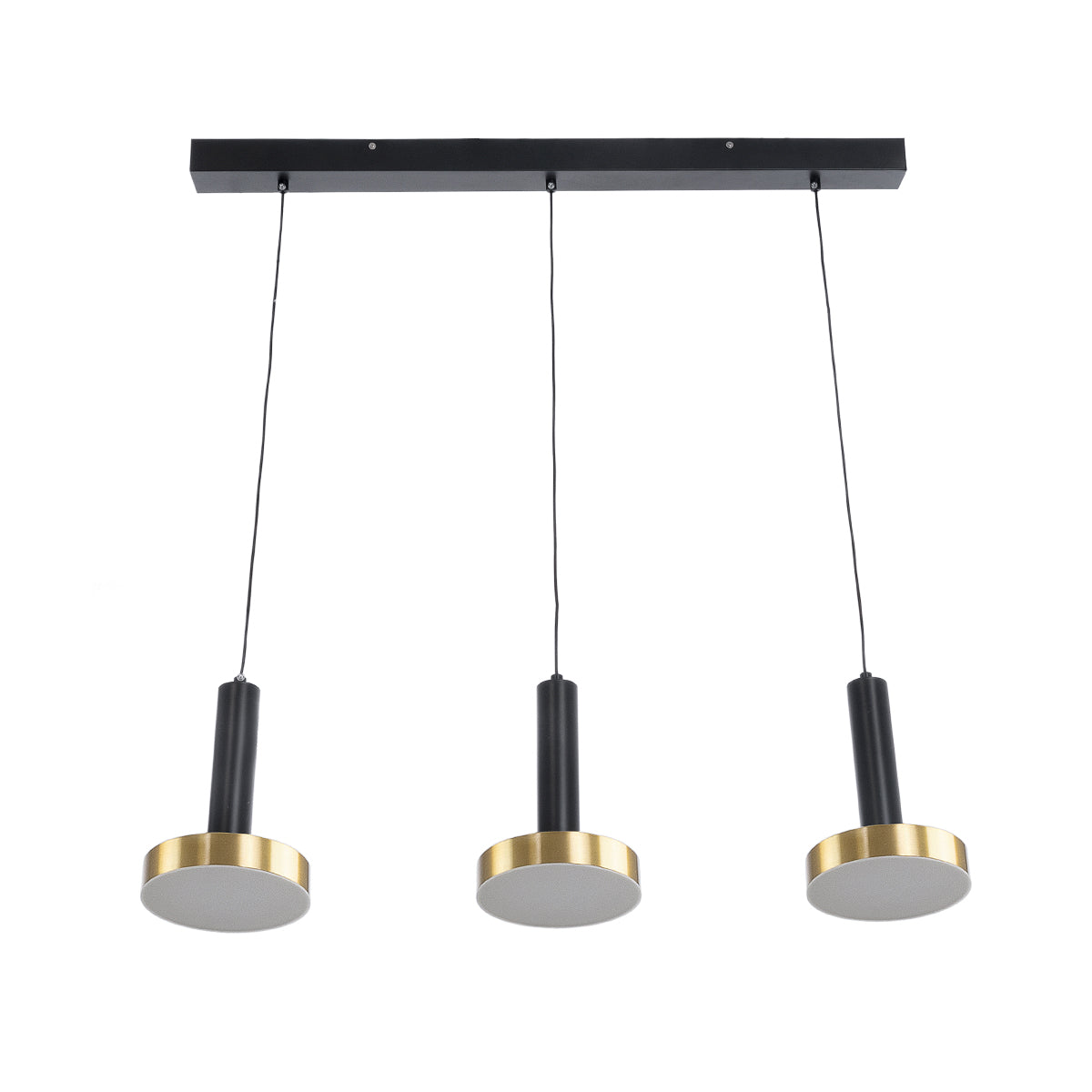 GLOBOSTAR® ZANE 60936 Κρεμαστό Φωτιστικό Design LED CCT 54W 6048lm 120° AC 220-240V IP20 - Εναλλαγή Φωτισμού μέσω Τηλεχειριστηρίου All In One Ψυχρό 6000k+Φυσικό 4500k+Θερμό 2700k Dimmable - Μ80 x Π15 x Υ18cm - Μαύρο & Χρυσό - 3 Χρόνια Εγγύηση - ledmania.gr