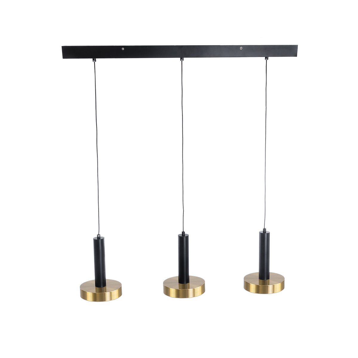 GLOBOSTAR® ZANE 60936 Κρεμαστό Φωτιστικό Design LED CCT 54W 6048lm 120° AC 220-240V IP20 - Εναλλαγή Φωτισμού μέσω Τηλεχειριστηρίου All In One Ψυχρό 6000k+Φυσικό 4500k+Θερμό 2700k Dimmable - Μ80 x Π15 x Υ18cm - Μαύρο & Χρυσό - 3 Χρόνια Εγγύηση - ledmania.gr