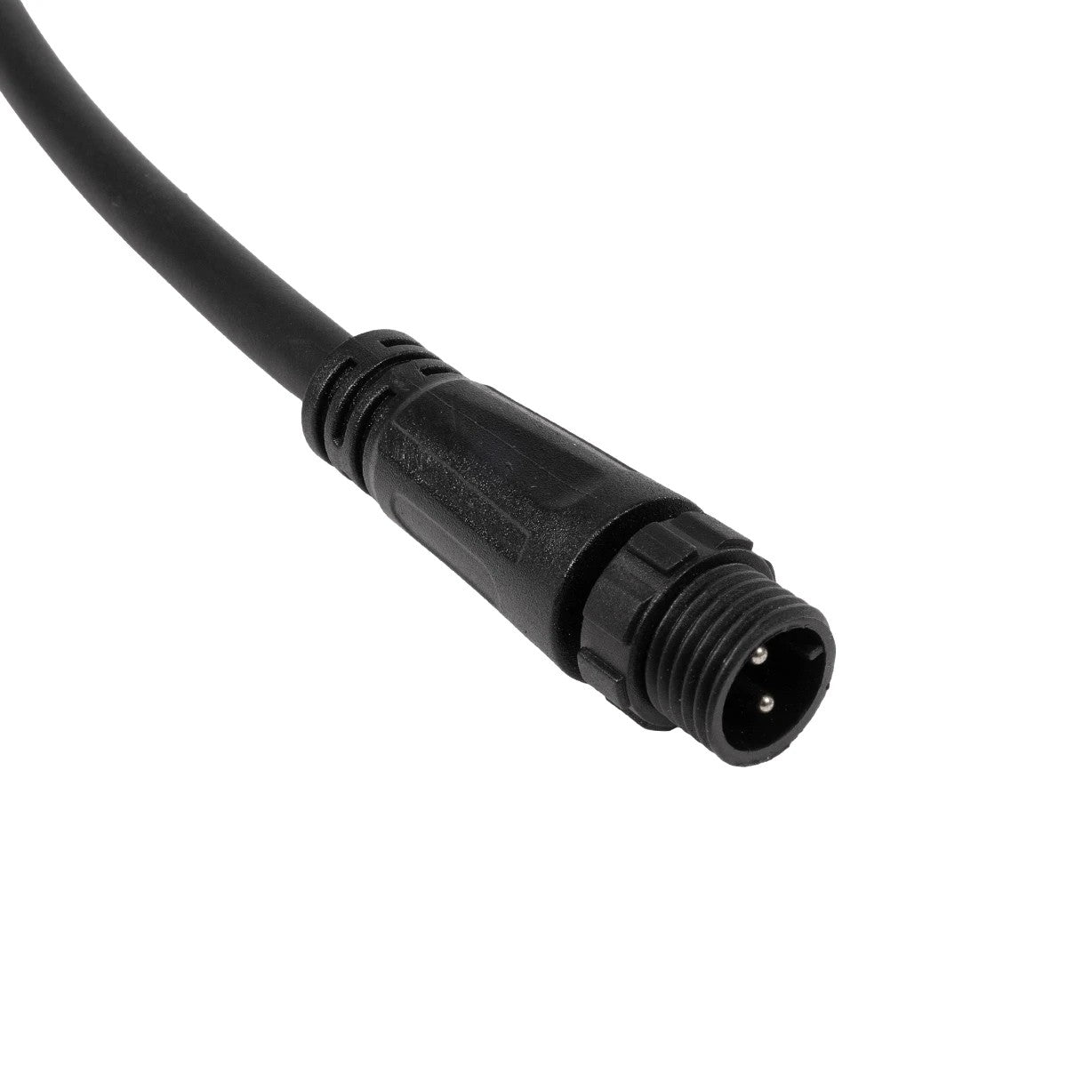 GLOBOSTAR® CONNECTOR 60955 2 Pin Καλώδιο/Επέκταση Ι 1 Μέτρου με Είσοδο 1 x Αρσενικό Βύσμα & Έξοδο 1 x Θηλυκό Βύσμα Αδιάβροχο IP68 - Μαύρο - Μ100 x Π2 x Υ2cm